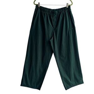 Skims Women’s Relaxed Wide Leg Sleep Pants Green XL Elastic Waist 100% Cotton